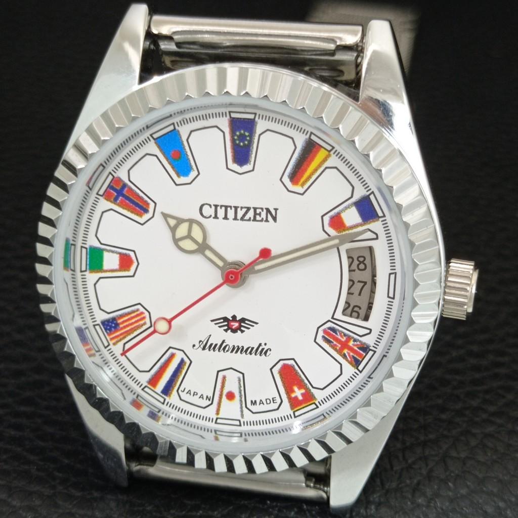 ВИНТАЖНЫЕ АВТОМАТИЧЕСКИЕ ЧАСЫ CITIZEN 8200 ВОССТАНОВЛЕННЫЕ ЯПОНСКИЕ МУЖСКИЕ С БЕЛЫМ ЦИФЕРБЛАТОМ a446810-1