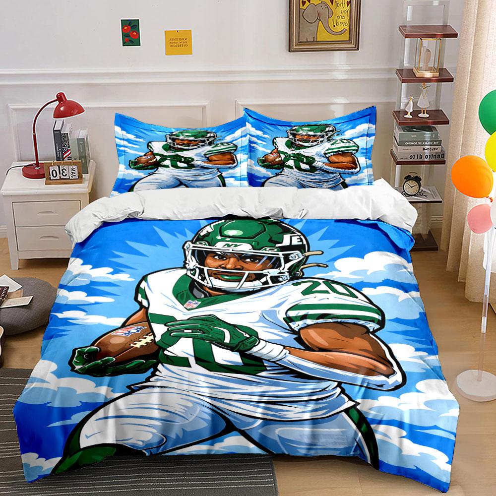 Football player, clouds background. Bedding sets Duvet cover sets Duvet covers Pillowcases(1*Duvet Cover 2*Pillowcases without duvet insert)