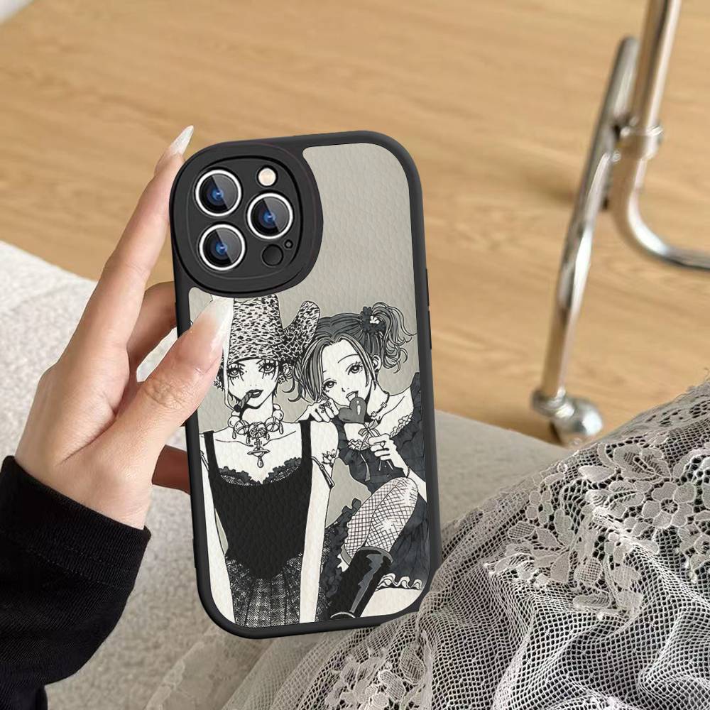 Комиксы Осаки Нана Горячая Япония Кожаный Чехол для Телефона Для IPhone 16 16e 15 14 13 12 11 Pro Max Plus Mini Чехол