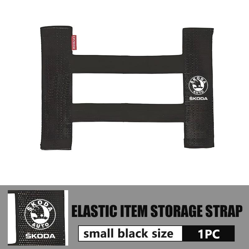 VIJT4 For Skoda Car Interior Organizer Back Rear Trunk Storage Mesh Fixed Straps Fabia 1 2 Octavia a7 RS Superb Rapid Yeti Karoq