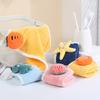Hand Towel 4pcs Hanging Towel Cartoon Pure Coral Fleece Cloth Double-Sided Water Absorption Hanging Kitchen Towel