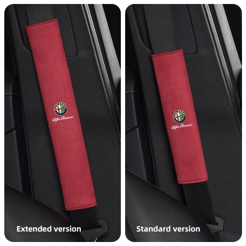 1Pcs Car Seat Belt Cover Shoulder Protection Pad For Alfa Romeo MiTo 147 Giulia 156 159 Stelvio Tonale 33 Stradale 4C GiuliettaOY5