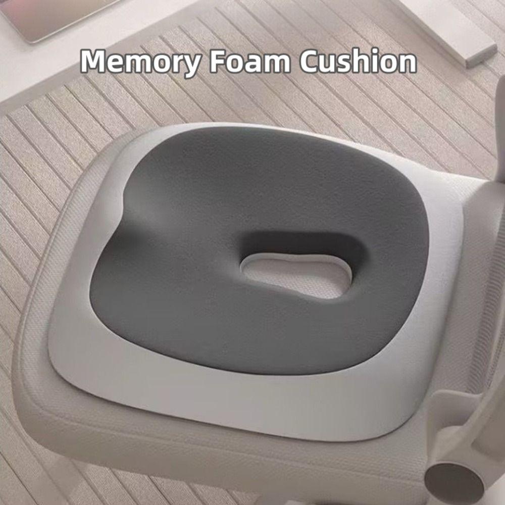 Non-Slip Bottom Memory Foam Cushion Ergonomic Design Posture Support Cushion for Long Sitting