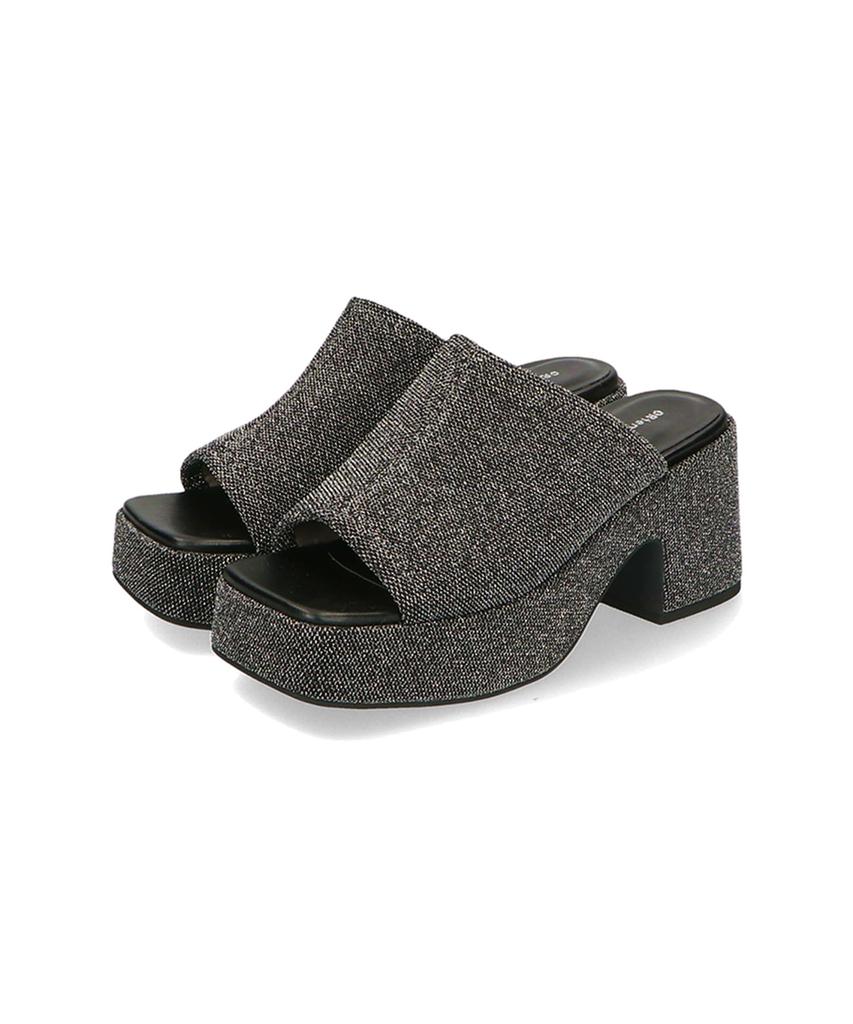 Oriental Traffic Квадратный Толстый Большой и Маленький Легко Ходить см см Женские Сандалии, Палец, Подошва, Размеры, в, Мюли, 41229, СЕРЕБРИСТЫЙ, 25.0 - 25.5