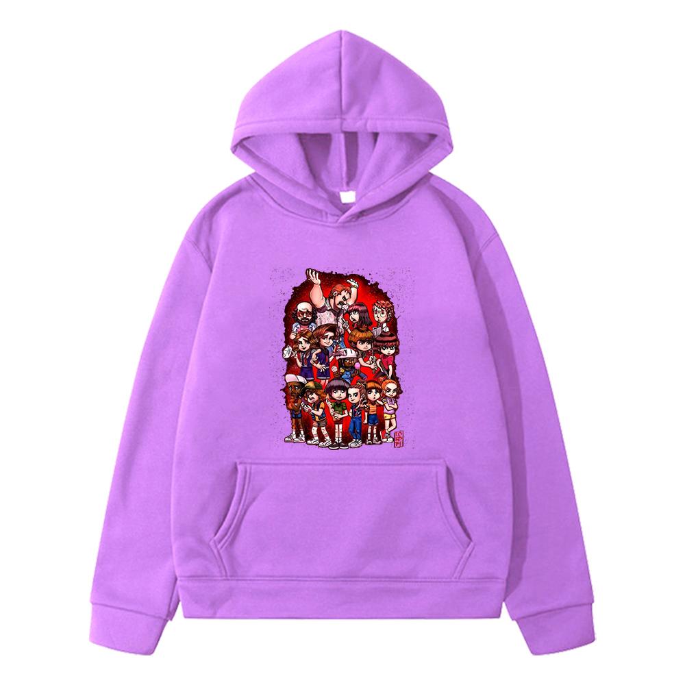 Autumn Anime Hoodie Stranger Things Kawaii Print Sweatshirt Y2k Sudadera Jacket Hoodies Fleece Boys Pullover Kids Clothes Girls