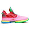 Li Ning WOW 7 Амортизирующие Скользкие Устойчивые к истиранию Низкие Баскетбольные Кроссовки Мужские Розовые ABAN079-9