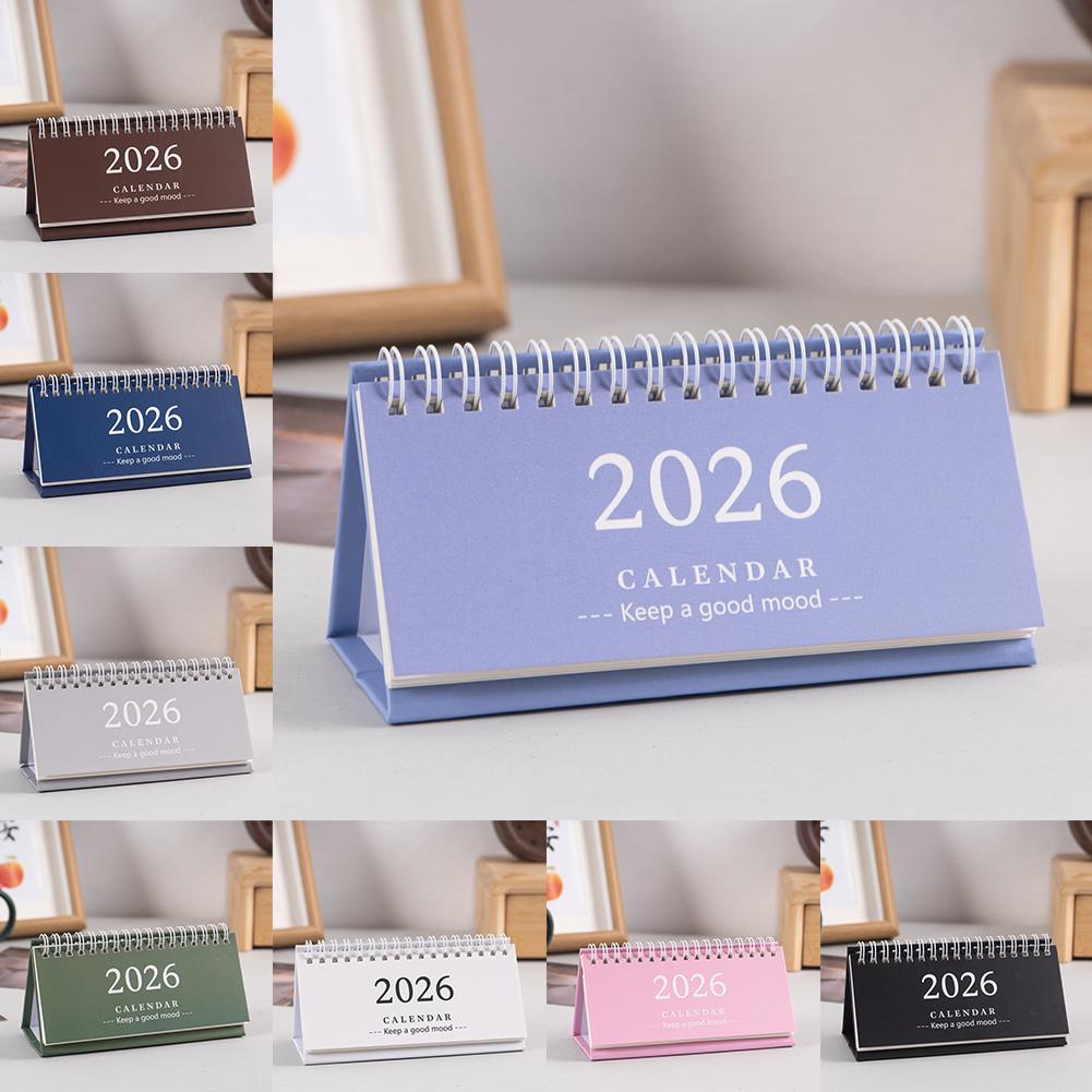 2026 New Year Simple Style Calendar Colorful Fresh Style Desk Calendar Scheduling Tool Desktop Notepad Table Deco for Gift
