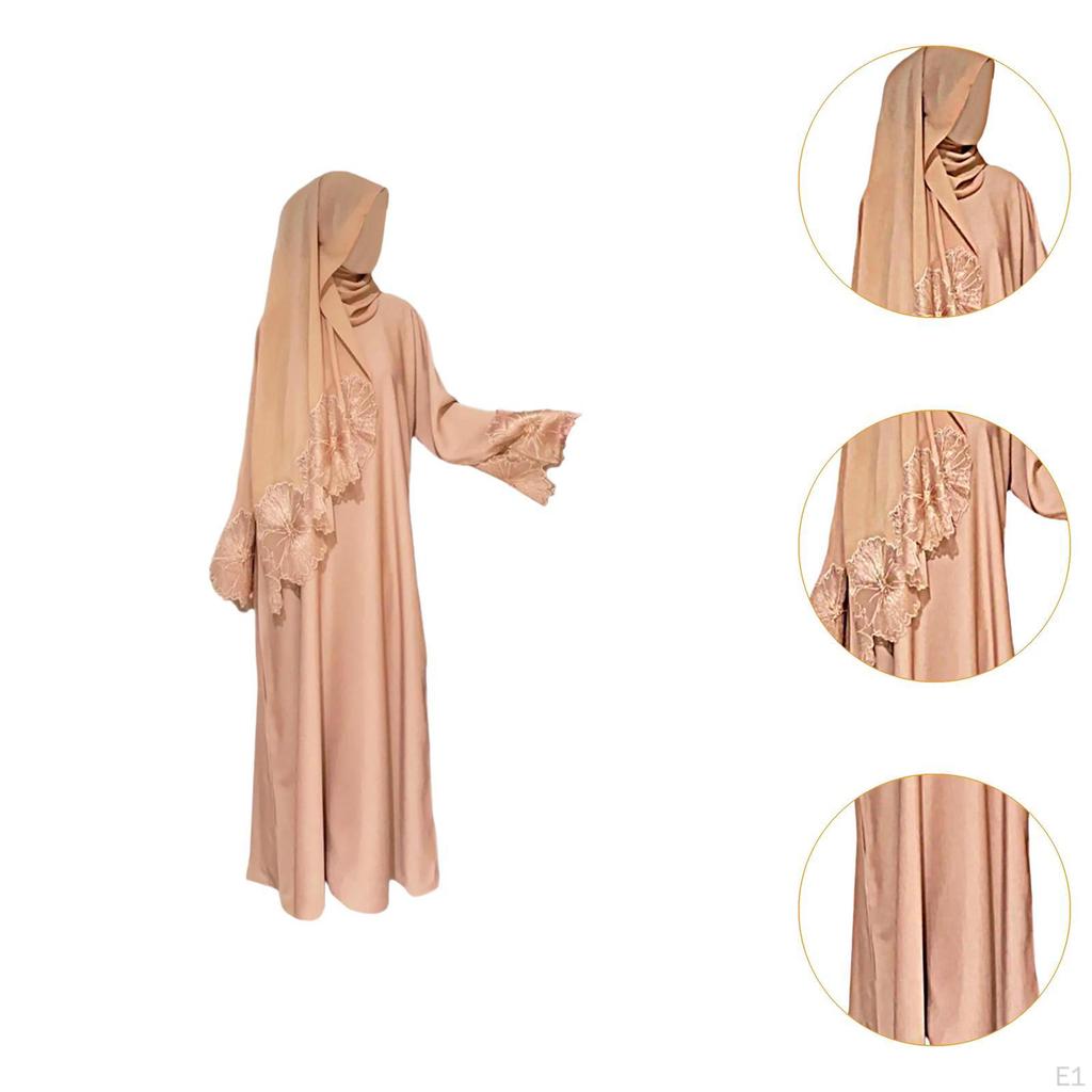 Женский мусульманский халат маленького размера с платком для молитвы на праздники и события