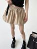 Корейская винтажная мини-юбка-баллон, женская летняя уличная одежда, модная трапециевидная юбка с высокой талией, милая сексуальная плиссированная юбка-пузырь на шнурке