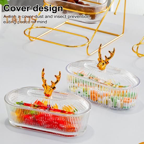 3-уровневый поднос для сухофруктов с подставкой для орехов, стильная крышка из лося, прочная пластиковая железная рама, фруктовая тарелка, модный скандинавский поднос для закусок, фруктов и конфет
