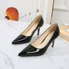 Ladies Stilettos Pointed Toe Pumps Solid Color Work Shoes 7.5cm Heel WZ