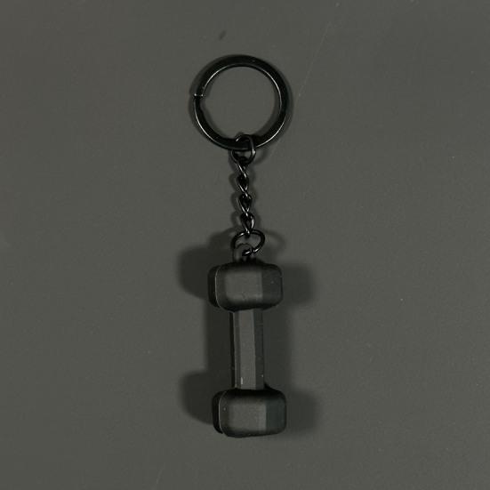 Брелок для ключей в форме фитнес-стакана для воды в форме штанги, дизайн пластины-подвески, напоминание о тренировке, сумка для ключей для бодибилдинга