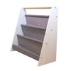 Bibliothèque Enfant Portable GINGER HOME – Rangement Livres Montessori, Bois Blanc et Gris, Étagère pour Chambre Enfant 60x25x60 cm