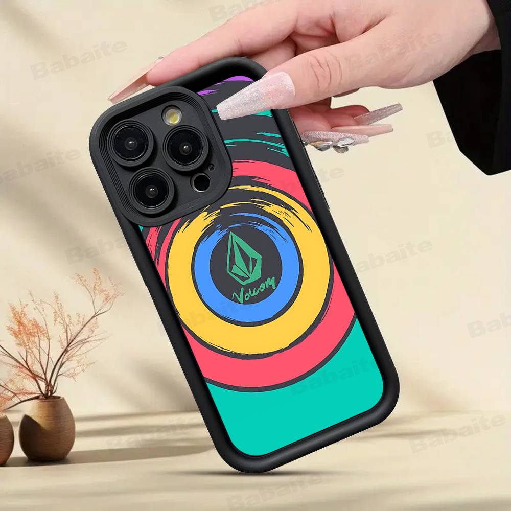 V-Volcom ЛОГОТИП Модный чехол для телефона для iPhone 17 16 15 14 13 12 11 Pro Max Противоударный мягкий чехол