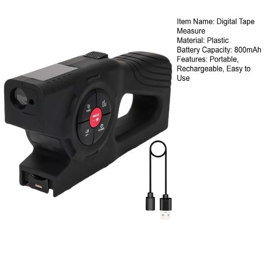 Цифровая рулетка Цифровой дисплей Компактная Портативная Перезаряжаемая Профессиональная Точная Рулетка