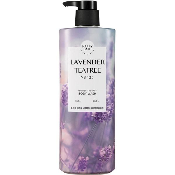 Happy Bath Flower Therapy Lavender & Tea Tree Body Wash Lavender Incense, 760g, 1 Korean Cosmetics