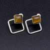 Lapis Ear Jacket Front Back Серьги для женщин, стерлингового серебра 925 пробы и драгоценных камней Минималистские уникальные украшения ручной работы, подарок подружке невесты