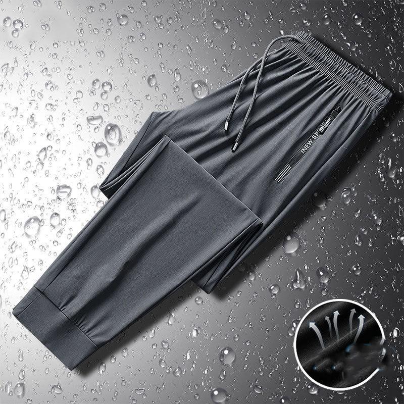 Брюки Ice Silk мужские летние спортивные быстросохнущие тонкие повседневные брюки стрейч прямые мужские брюки больших размеров