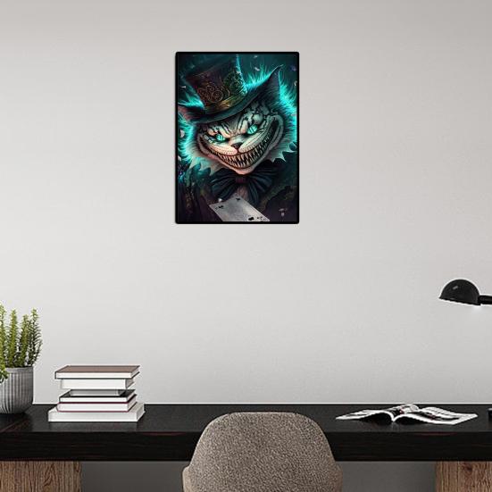 Set Rhinestone Painting Craft Kit Bright Color Cartoon Cat Pattern Picture Art Set