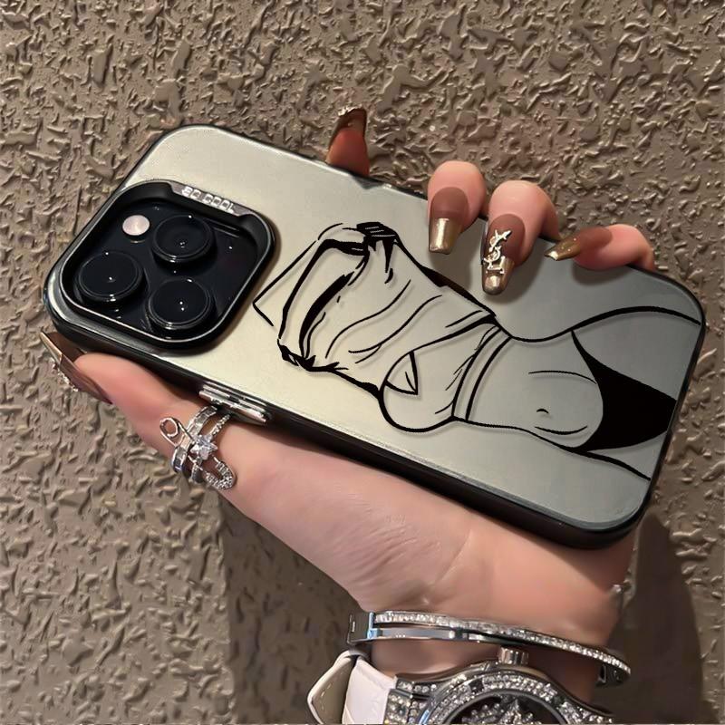 Y2K Sexy Girl Shockproof Phone Case For iPhone 17 Air 16 16e 15 13 12 11 Pro Max Pro Plus Protective Slim Fit Funda Cover