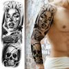 1 Sheet Full Arm Robber Gangster Temporary Tattoos For Men Women Waterproof  Tatoo Sleeve Realistic Bad Guy Fake Tattoos Sticker
