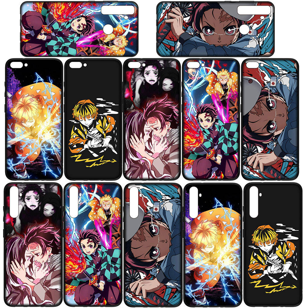 Для iPhone 16 15 Xiaomi Redmi Note 14 13 12 11 Pro Max 16e Samsung Galaxy S25 S24 S23 Moto OPPO Huawei Nezuko Demon Slayer Tanjirou чехол для телефона с рисунком
