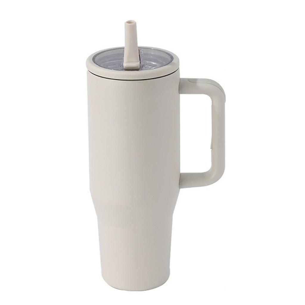 40oz Thermal Mug With Handle Insulated Long Straw Tumbler With Lids 304 Stainless Steel Coffee Tumbler Termos Cup for Travel Mug