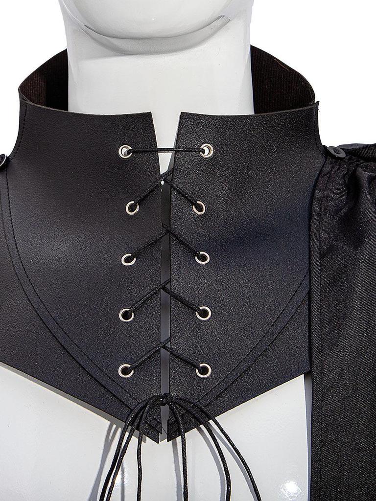 Мужской средневековый костюм вампира-демона - Шарф, Хэллоуин, Косплей, Сценическое выступление, Вечеринка, Плащ