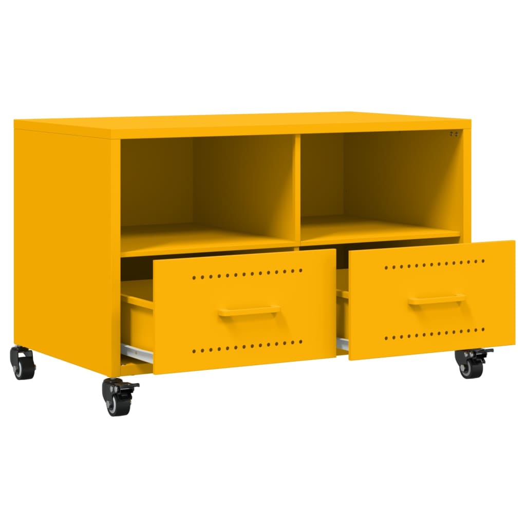 TV Cabinet Mustard Yellow 68 x 39 x 43.5 cm Cold Rolled Steel