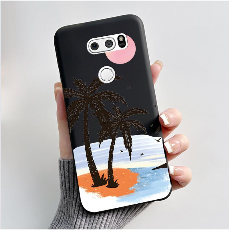 Милый Чехол Для LG V30 V30+ Plus Funda LG V30s ThinQ Capa LG V35 ThinQ Печатный Корпус Защитная Крышка Мягкий Силикон Мультяшные Чехлы