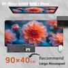 PC peripherals Anime vivid glass flower Mouse pad Desk XXL 400x800x2mm Gamer Keyboard Laptop Carpet Esports Non-slip rubber mat