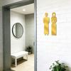 3D Arab Toilet Sign Sticker Acrylic Men Women WC Signage Board Mirror Surface DIY Accessories WC Sign Plate Shopping Mall