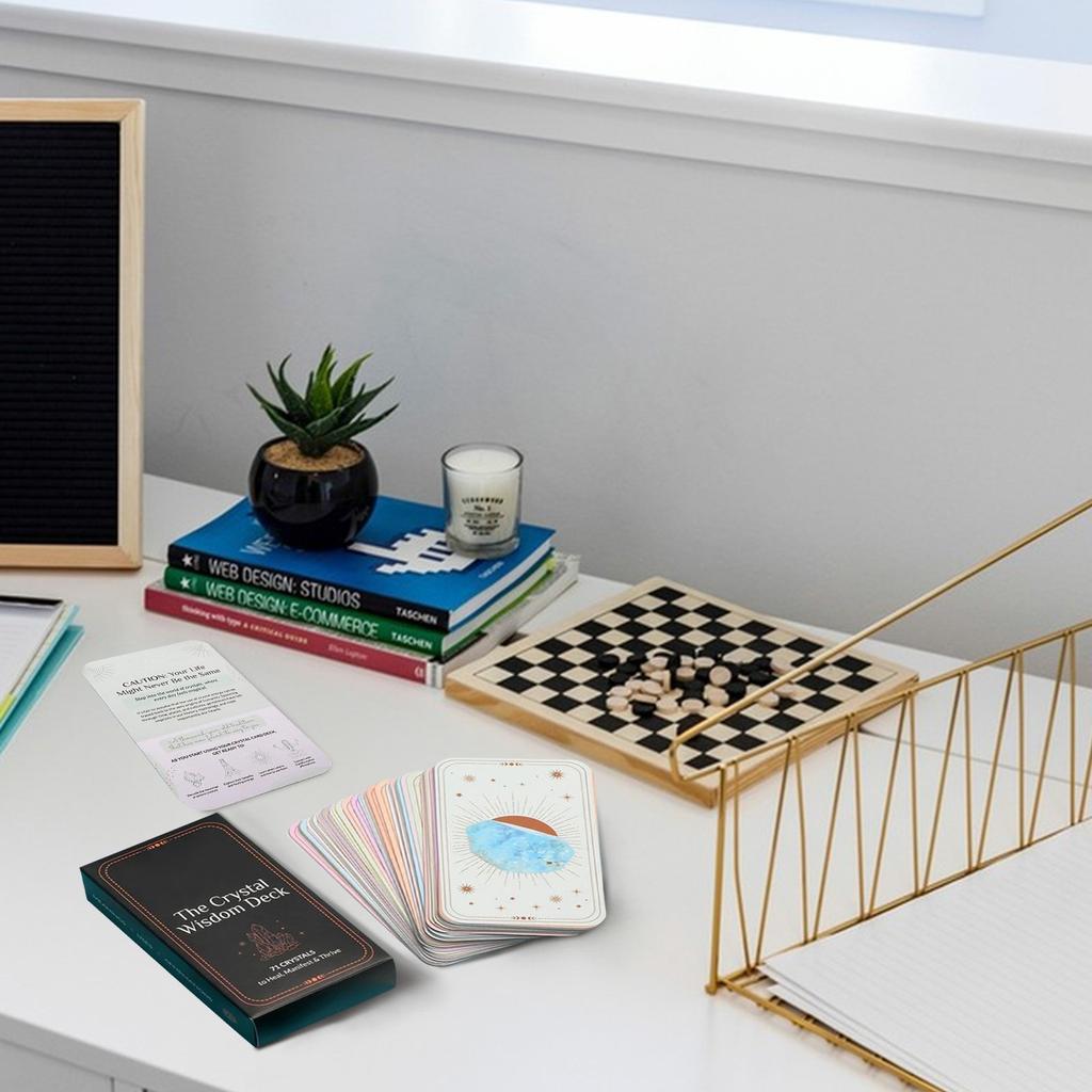 Кристаллическая Мудрость, 71 Камень, Кристаллические Карты Со Значениями, С Путеводителем, Вдохновляющая Карта Медитация Подарок