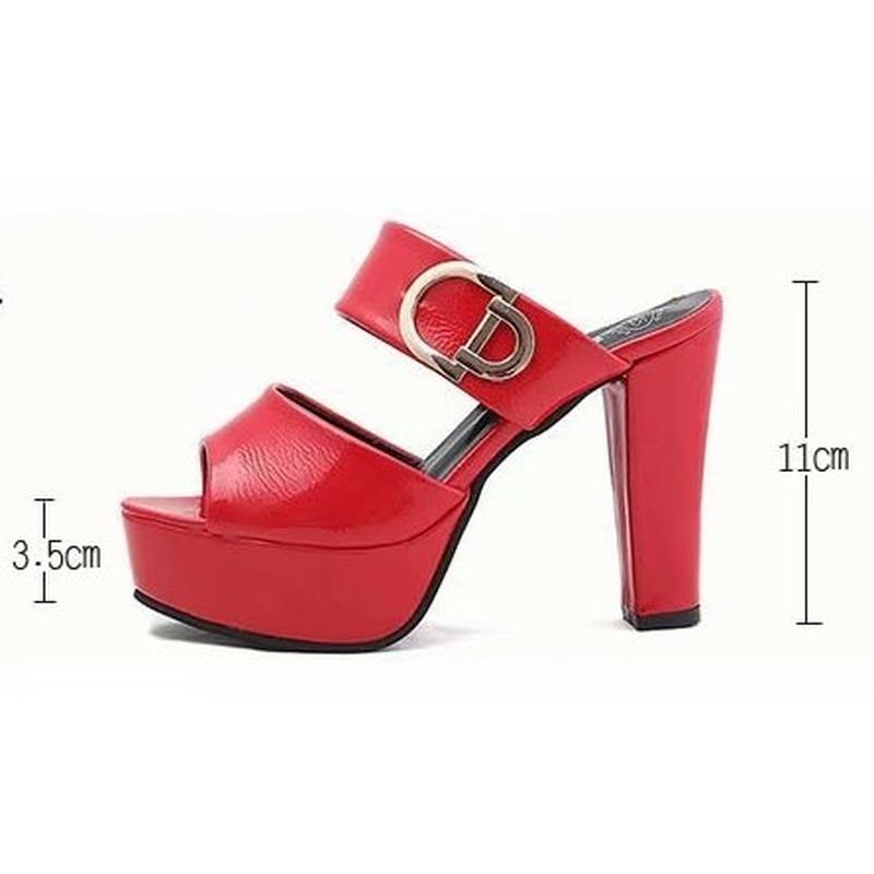 Сандалии на высоком каблуке, женские летние новые босоножки и тапочки на платформе с открытым носком в корейском стиле
