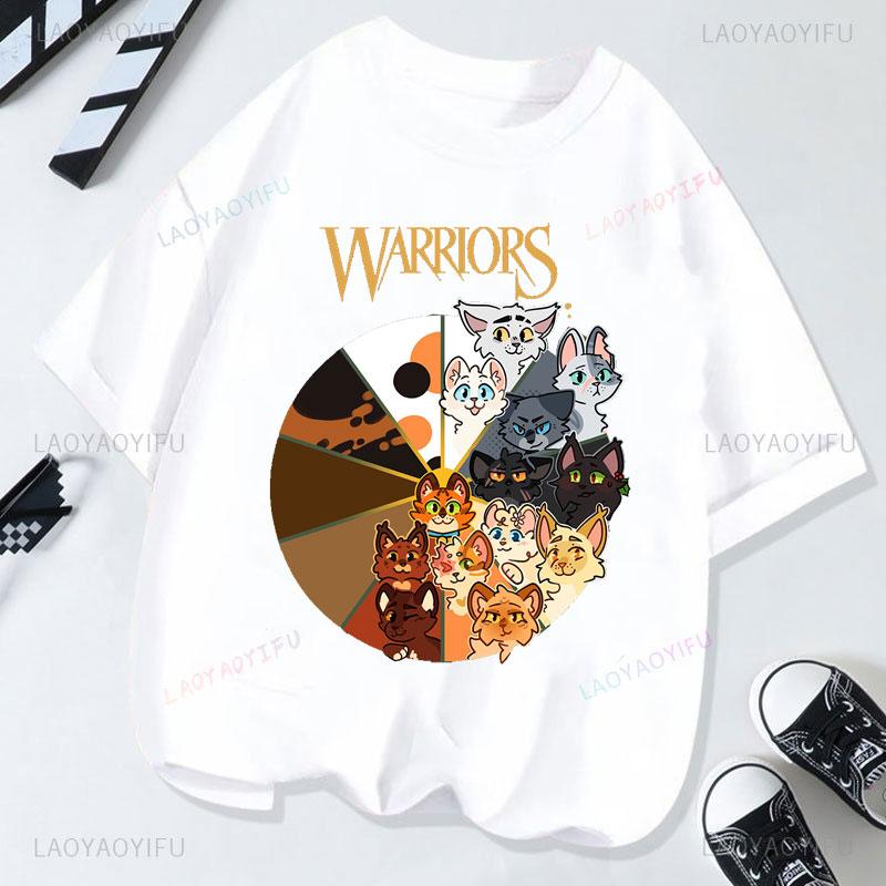Warriors Shirt Creativity Tee Warriors Cats Cheap Polyester Short Sleeve Graphic T Shirts Unisex Unisex Birthdays Gift Clothing