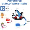 Насадки на соломинки для Stanley Cup 50 шт. Случайные разные колпачки для соломинок для термокружки Оптом Милые забавные аксессуары для Stanley Cup подходят для 0,4 дюйма/10 мм и 30/40 унций