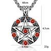 European and American Retro Devil Satan Logo Pentagram Pendant Necklace Accessories