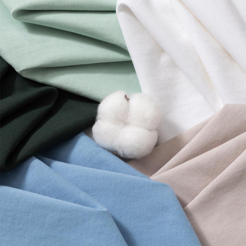 Zirunking Дышащая хлопковая футболка с круглым вырезом и коротким рукавом, облегающие однотонные футболки в уличном стиле HUXI