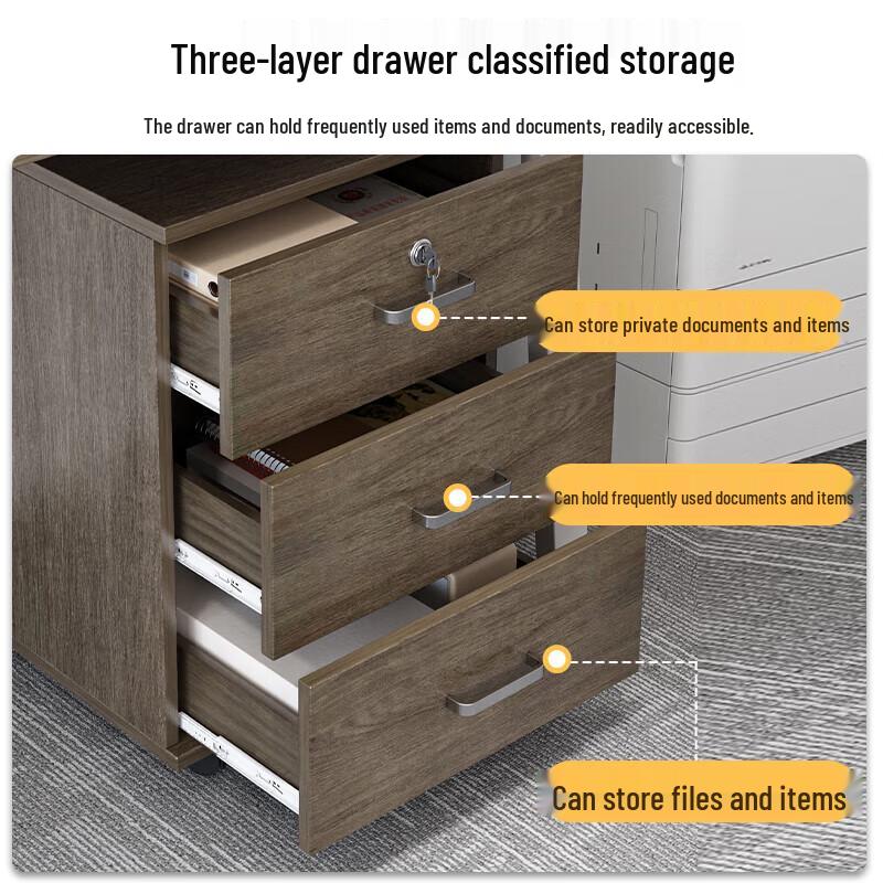 Mobile 3-Drawer Office Storage Cabinet