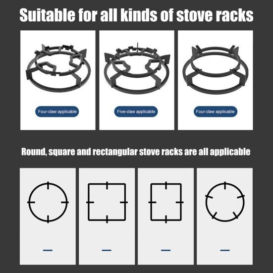 Подставка для газовой плиты, прочный стабилизатор из углеродистой стали для воков, нескользящая подставка для плиты, универсальная подставка для горелки