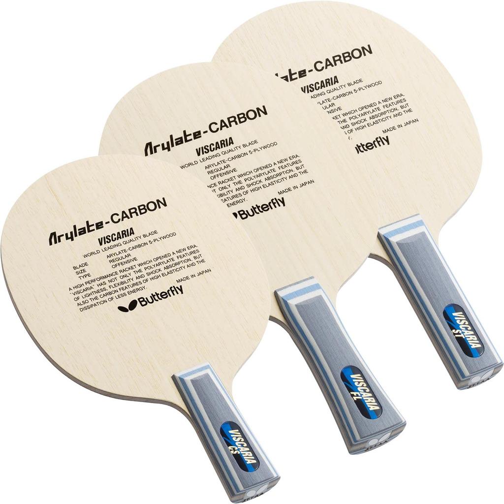 Ракетка для настольного тенниса Butterfly Special 30041, Viscaria, рукоятка для хватки Shakehand, наступательная, материал, расклешенная рукоятка,