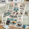 Personalized Penguin Fleece Blanket, Penguin Lover Gift, Gift for Him, Gift for Her, Funny Penguin Quote, Birthday, Christmas