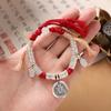 Tibetan Zakiram Hammer Silver Coil Bracelet Braided Red Hand Rope Retro Men's and Women's Bracelet