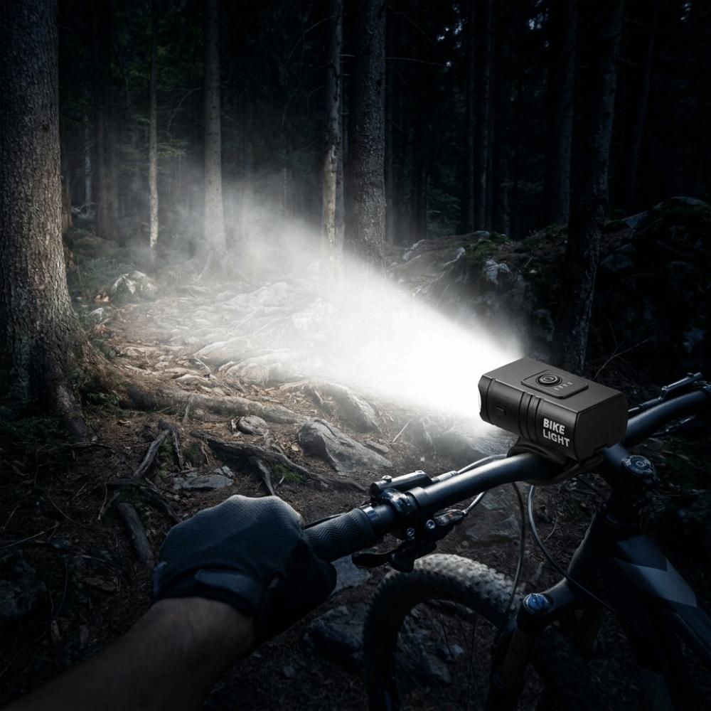 USB Rechargeable LED Bike Front Lamp Waterproof Bike Flashlights Bicycle Headlight Outdoor Cycling