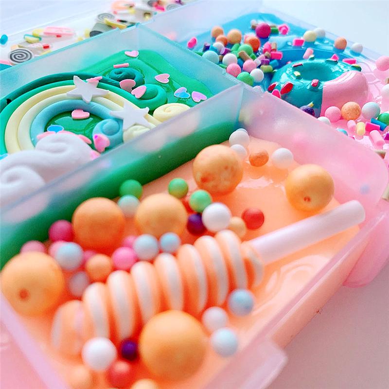 Soft Cute Stretchy Elasticity Slime Fluffy Foam Slime Kit Toys Gift