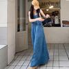 Women's Autumn 2025 Denim Dress: Age-Reducing, Slimming, Loose Fit, Long Blue Overalls