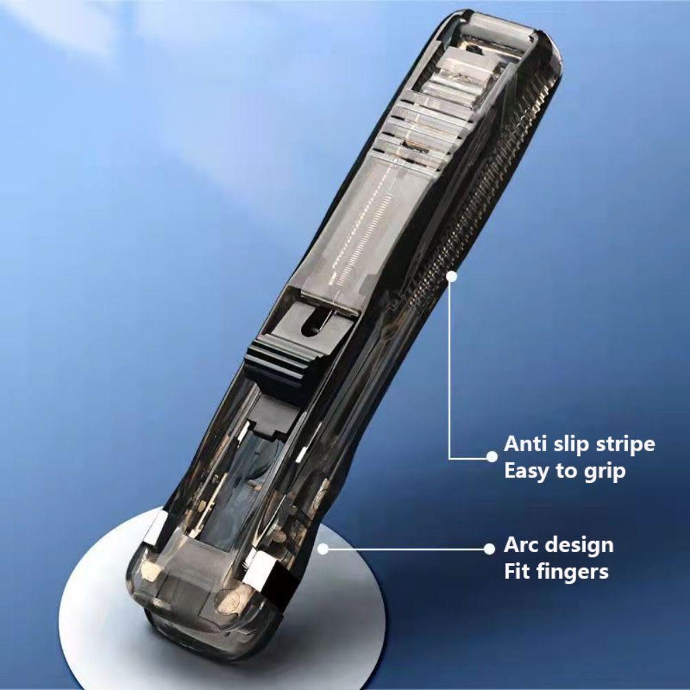 Hand Push Clip Pusher Traceless Paper Binding Clip Document File Stapler School Office