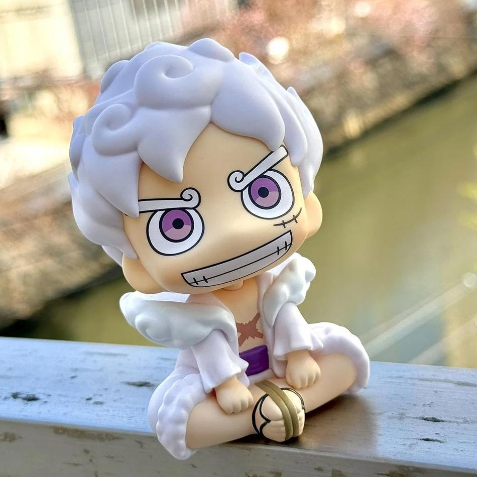 10 см Аниме Фигурка ONE PIECE Взгляд Вверх Gear 5 Обезьяна Д. Фигурка Луффи Версия Q Фигурка Луффи ПВХ Коллекции Модель Кукла Игрушка