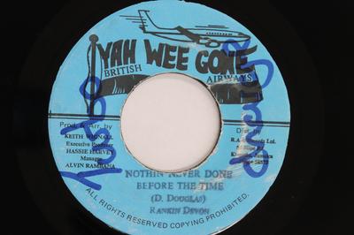 7-дюймовая пластинка RANKING DEVON Nothin Never Done Before The Time KW6739 YAH WEE GONE Ямайка Регги Ска Даб Б/у
