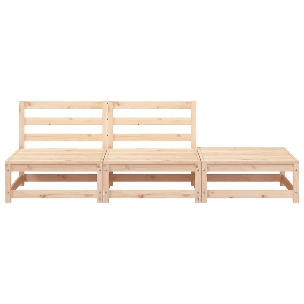 Vidaxl Sofa Ogrodowa Bez Podłokietników, Z Podnóżkiem, Drewno Sosnowe